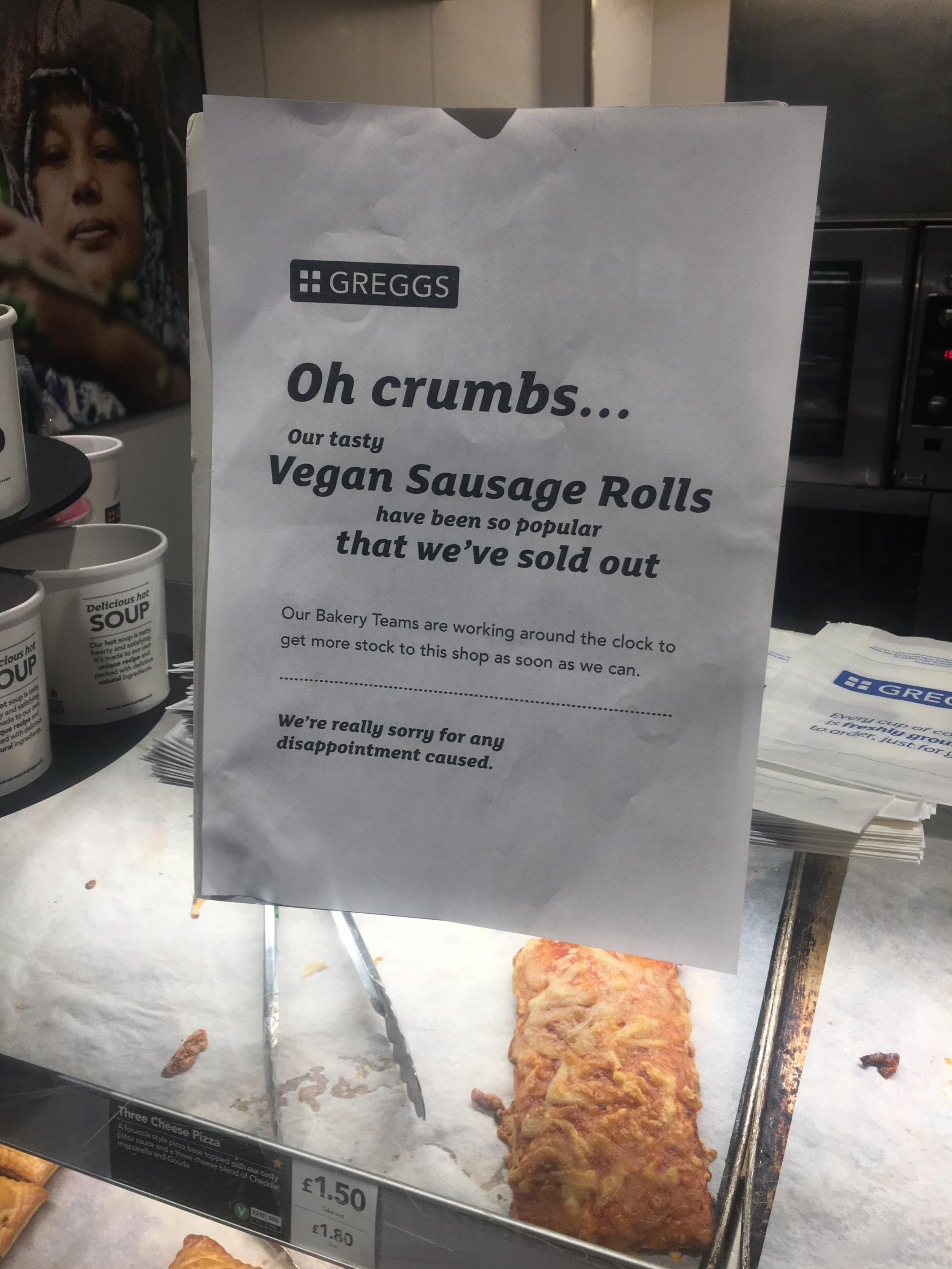 Town Centre Greggs Sells Out Of New Vegan Sausage Rolls This Is Lancashire